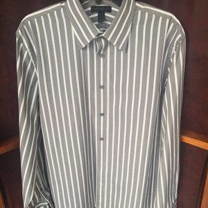 Express large mens gray striped shirt.